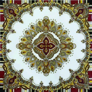 Anuj Golden Rangoli Pooja Room Vitrified Slab 1200x1200mm — Ashtalakshmi Sacred Inlay