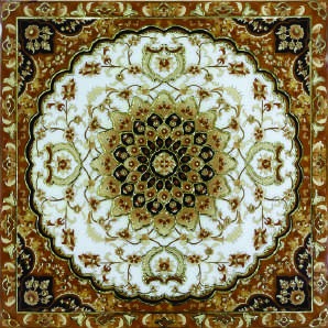 Anuj Golden Rangoli Pooja Room Vitrified Slab 1200x1200mm — Golden Lotus Sanctum