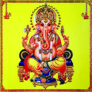 Anuj Golden Rangoli Pooja Room Vitrified Slab 1200x1200mm — Divine Chakra Mandir
