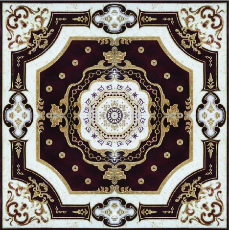 Anuj Golden Rangoli Pooja Room Vitrified Slab 1200x1200mm — Golden Lotus Sanctum