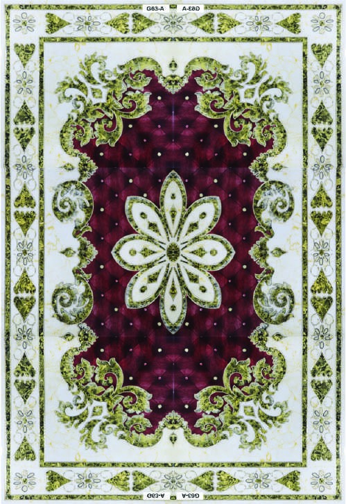 Anuj Golden Rangoli Pooja Room Vitrified Slab 1200x1200mm — Divine Chakra Mandir