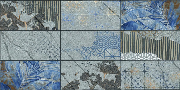 Anuj Water-Repellent Bathroom Wall Tile 300x600mm — Concept 121 Aqua Marine Glass Decor
