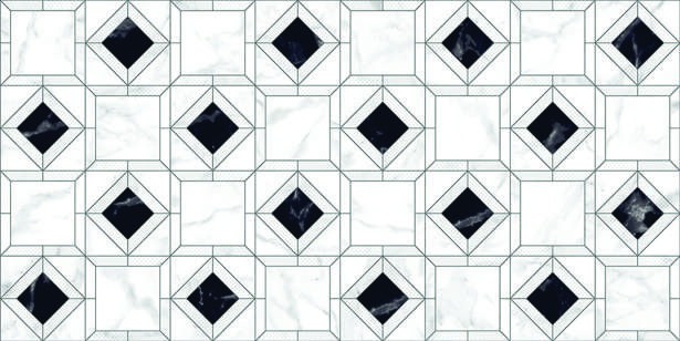 Anuj Seamless Wallpaper Suite 300x600mm — WP-03 Geometric Hexa Prism