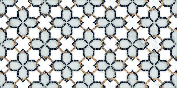Anuj Seamless Wallpaper Suite 300x600mm — WP-05 Ivory Ripple Dado