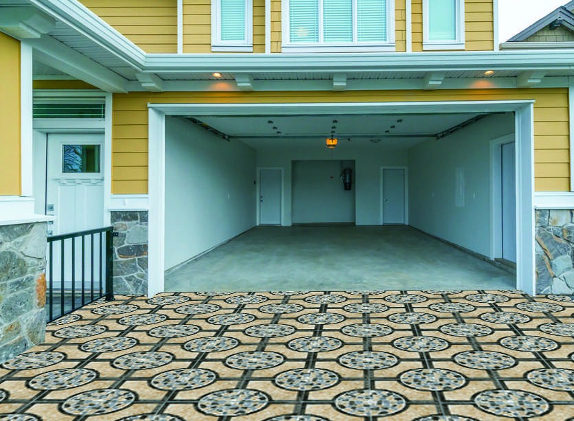 Anuj Heavy-Duty Parking Paver 12mm 400x400mm — 17001 Granito Grey Anti-Skid