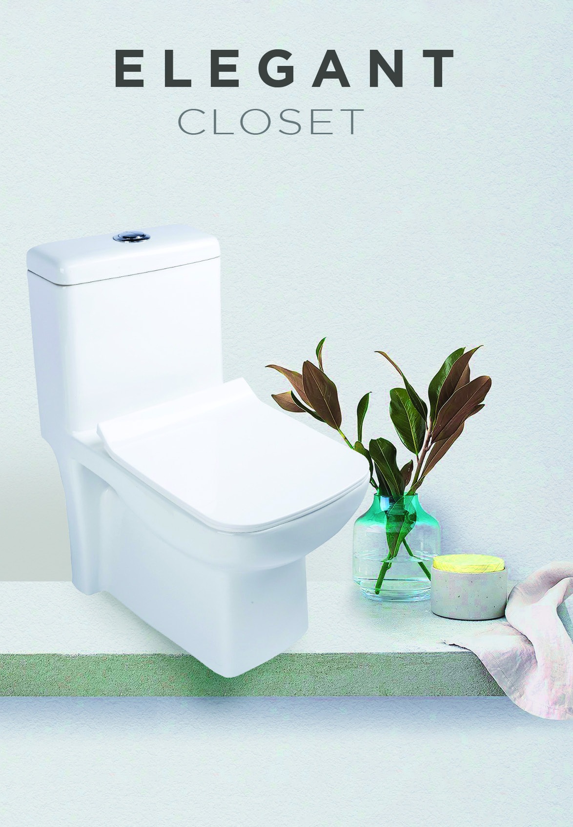 Healthware Syphonic Rimless Closet — Orion Sleek Ceramic Suite