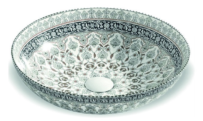 Healthware Ceramic Vanity Basin — Emerald Green Glazed Basin