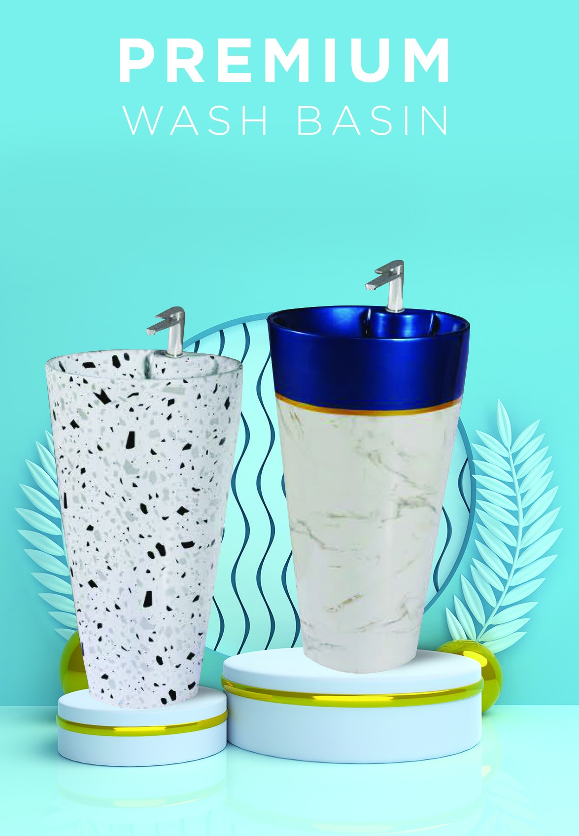 Healthware Ceramic Vanity Basin — Fluted Ceramic Art Vessel