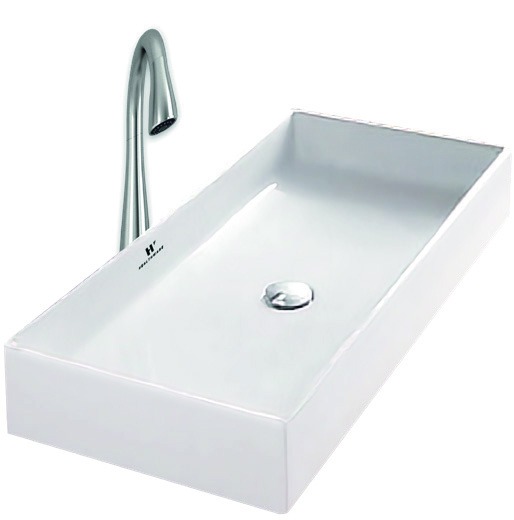 Healthware Ceramic Vanity Basin — Oval Silk Matte Emerald Tabletop