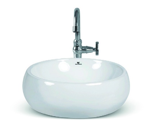Healthware Ceramic Vanity Basin — Pure Alabaster Tabletop Sink