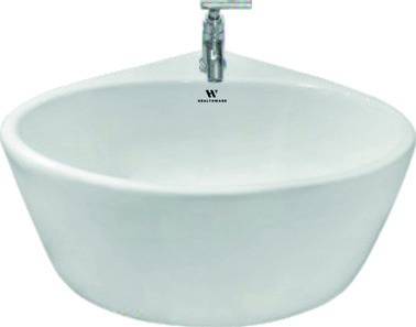 Healthware Ceramic Vanity Basin — Emerald Green Glazed Basin