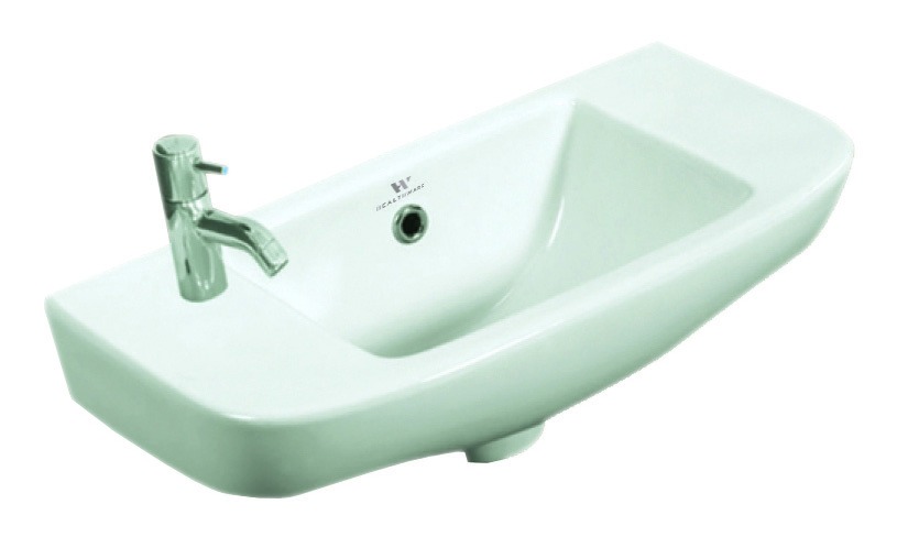 Healthware Ceramic Vanity Basin — Rectangular Thin-Rim Vanity Basin