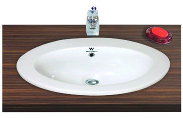 Healthware Ceramic Vanity Basin — Fluted Ceramic Art Vessel