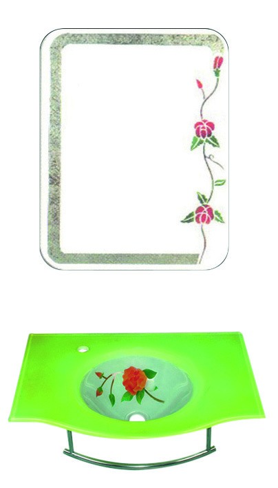 Healthware Ceramic Vanity Basin — Square Beveled Edge Basin
