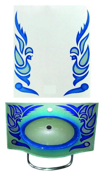 Healthware Ceramic Vanity Basin — Fluted Ceramic Art Vessel