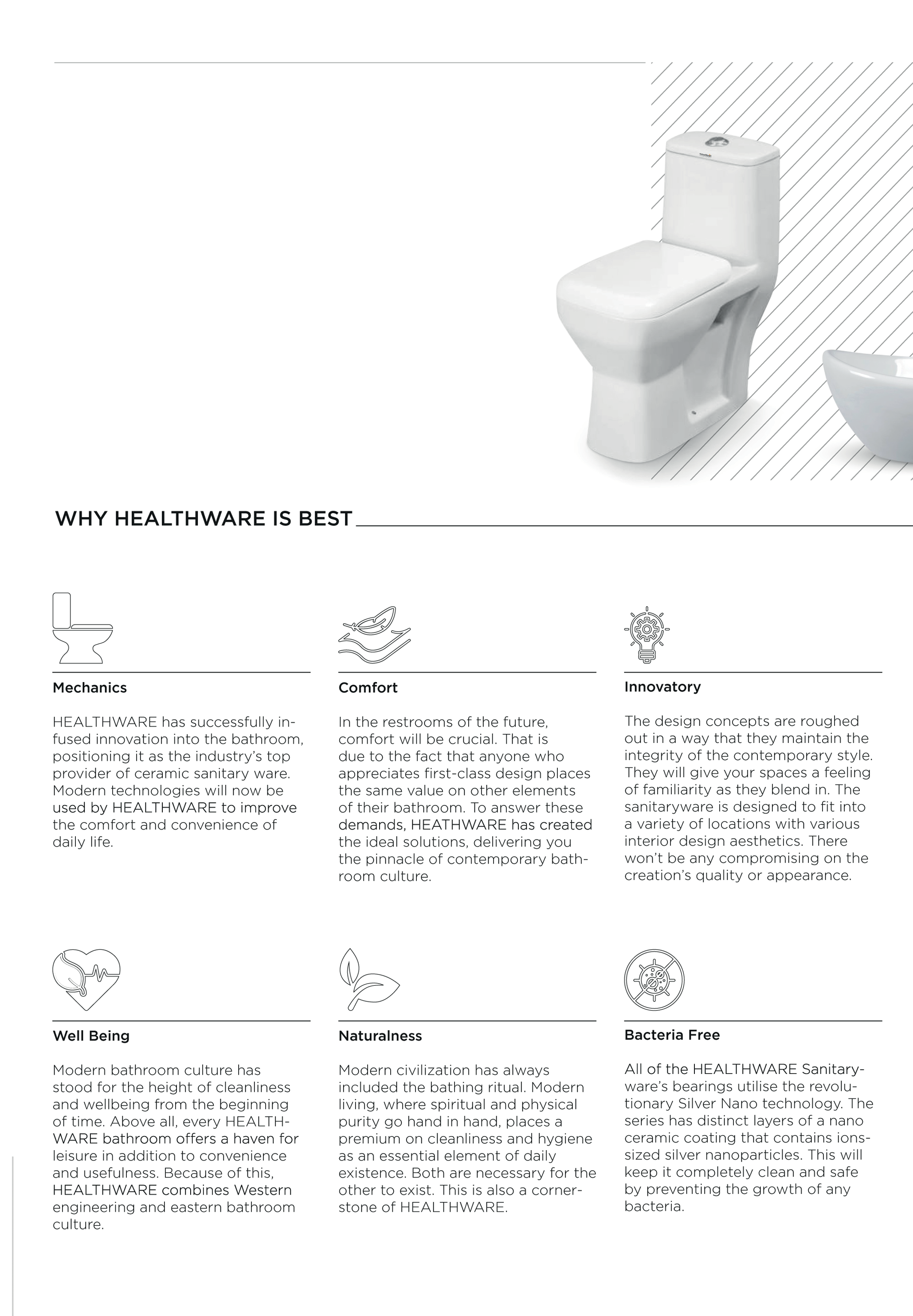 Healthware Ceramic Suite Orissa Pan & Urinal — Series HW-147