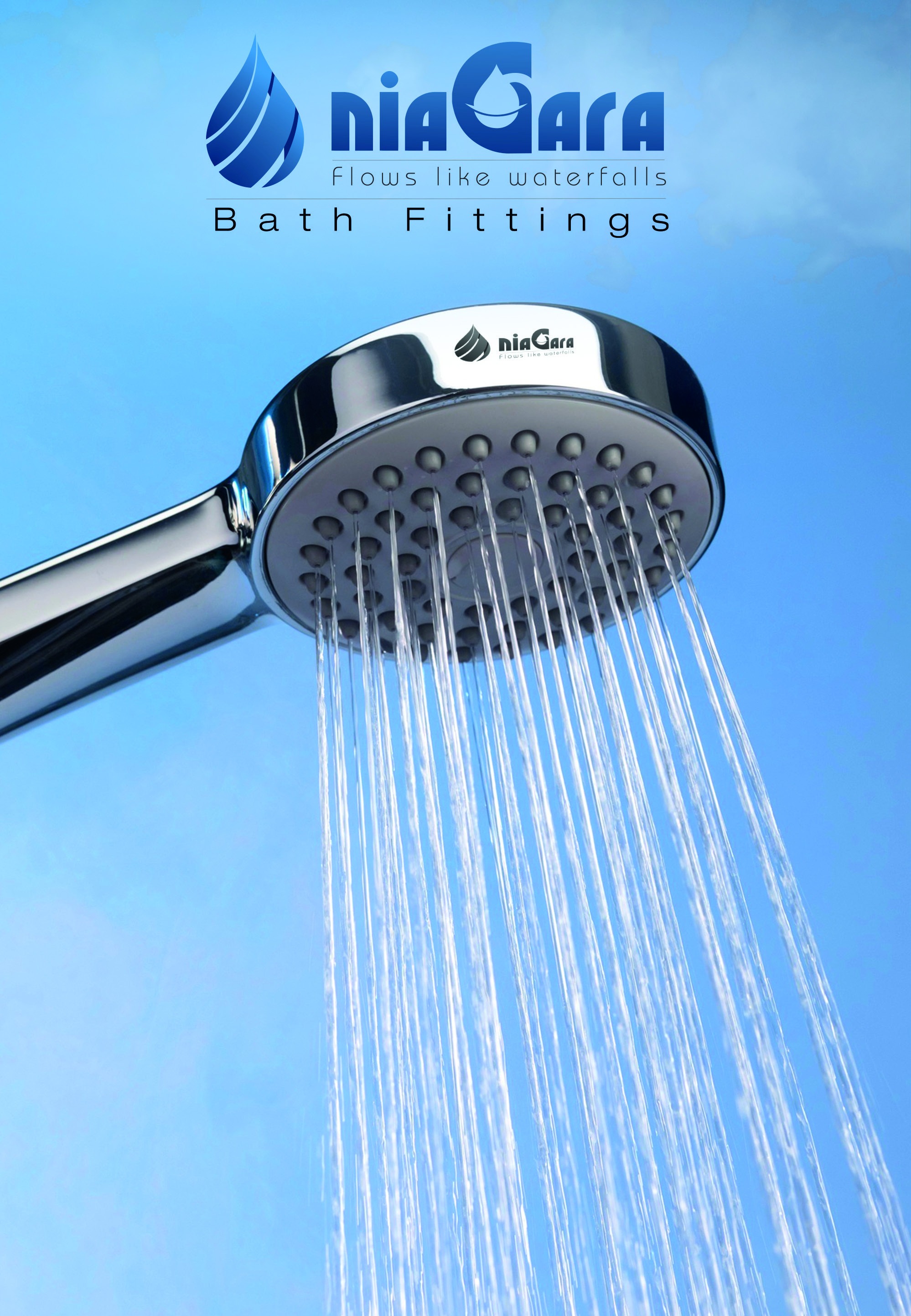 Niagara Rain Shower Suite — Ceiling Mounted 9-Inch Rain Shower Arm